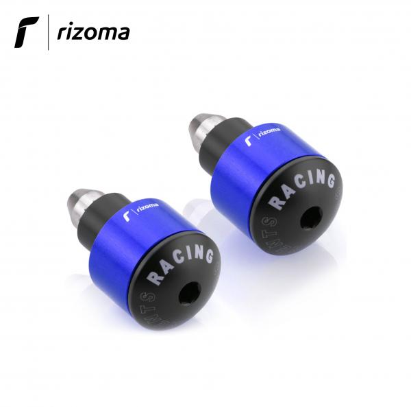 Coppia di terminali manubrio Rizoma contrappesi universali per moto colore blu