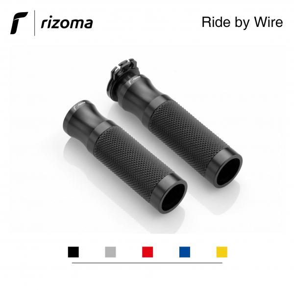 Coppia di manopole Rizoma Sport Line ride by wire 22 mm alluminio nero per Ducati Monster 821 15>16