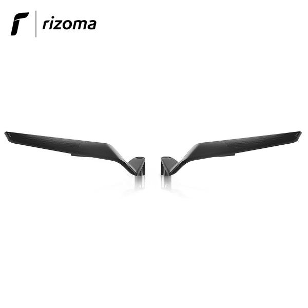 Coppia specchietti Rizoma Stealth naked in alluminio colore nero per BMW RnineT 1200 2017>