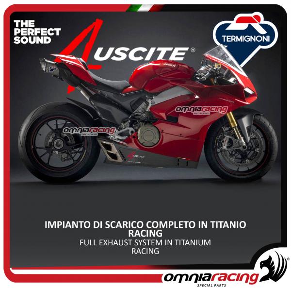 Termignoni D182 scarico completo 4USCITE racing titanio Ducati Panigale V4 2018-2023