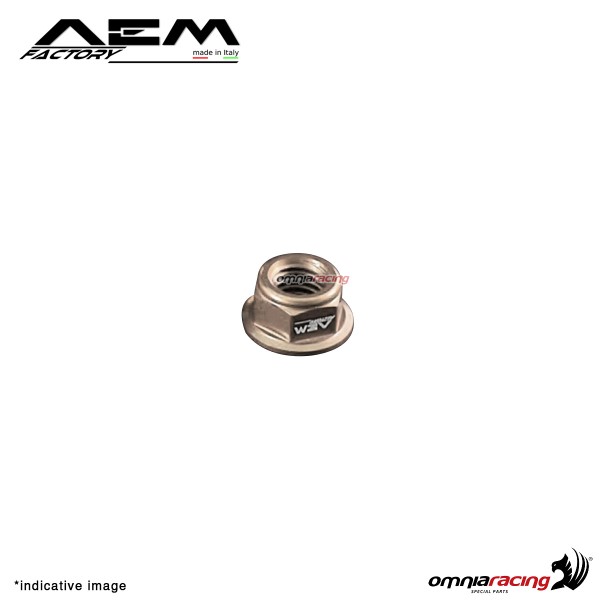 AEM M10 bi-hex nuts natural titanium for