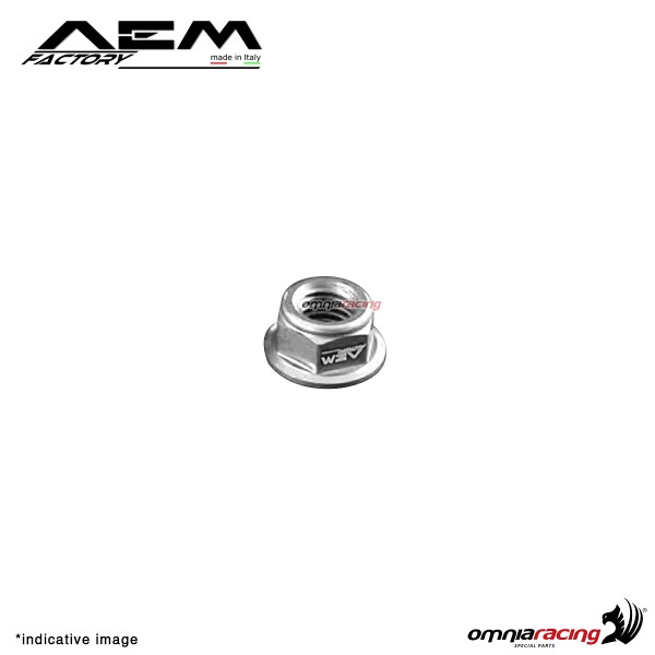 AEM M10 hex nuts rodhium silver for