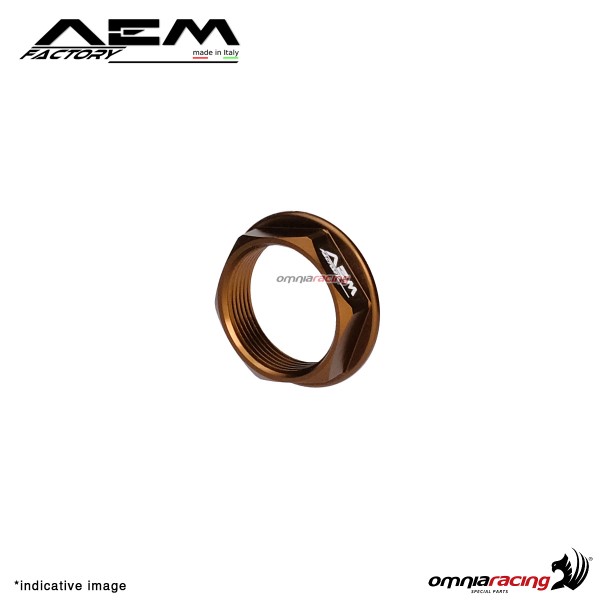 AEM rear wheel axle nut M30 racer bronze for Ducati Monster 821