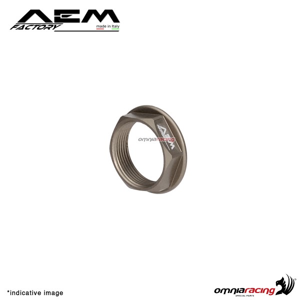 AEM rear wheel axle nut M30 titanium grey for Ducati Monster 821