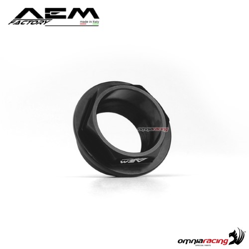 Dado grande AEM perno ruota anteriore nero carbon per Ducati Panigale V4/S