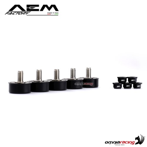 Parastrappi AEM in titanio nero carbon per Ducati Hypermotard 821/SP