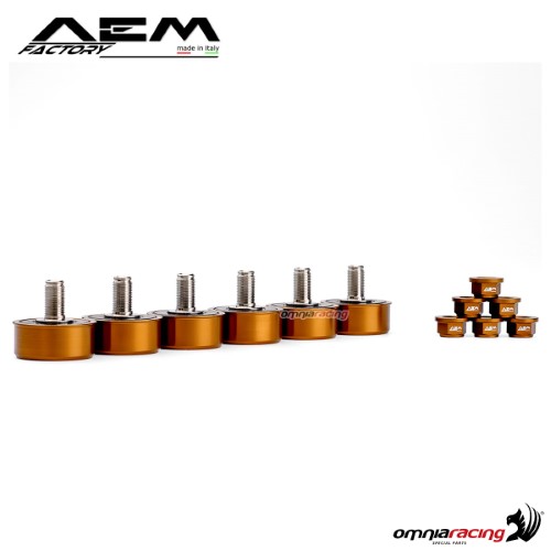 AEM titanium rubber dumpers racer bronze for Ducati 1098/R/S