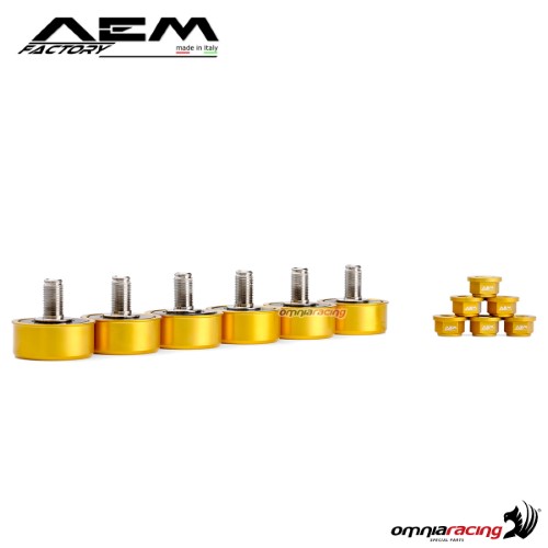 AEM titanium rubber dumpers pepita gold for Ducati 1098/R/S