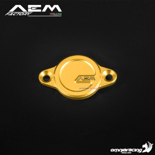 AEM crankshaft inspection cover pepita gold for Ducati Multistrada 1200S Gran Turismo