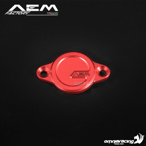 AEM crankshaft inspection cover lava red for Ducati 1198/S