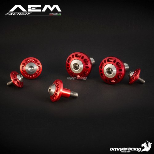 Kit AEM tappi telaio rosso lava per Ducati Monster 1100/S/Evo