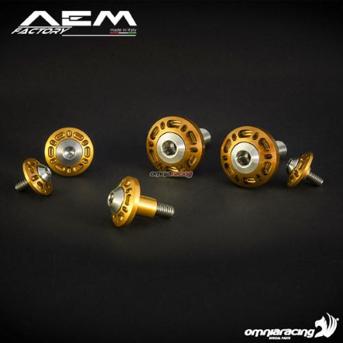 AEM exhaust brackets caps kit pepita gold for Ducati Monster 1100/S/Evo