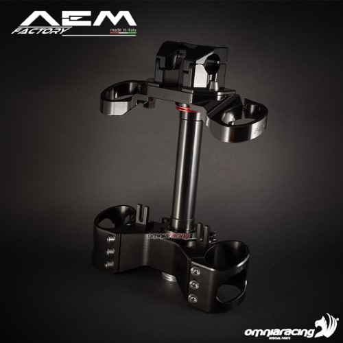 Kit AEM piastre di sterzo nero carbon per Ducati Monster 1100/S/Evo
