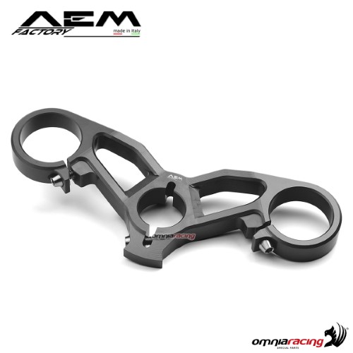 Piastra di sterzo superiore AEM in alluminio nero carbon per Ducati Panigale 1199