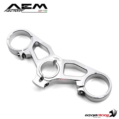 AEM aluminum upper triple clamp rodhium silver for Ducati Panigale 1199