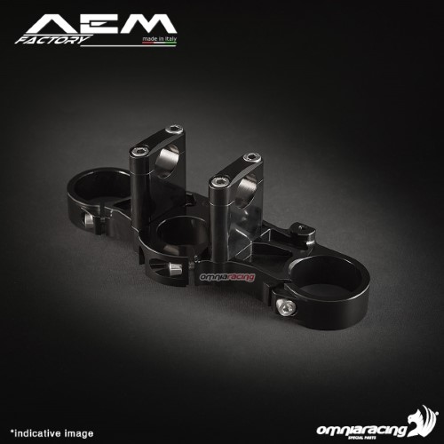 Kit piastre di sterzo AEM clips on nero carbon per Ducati Monster 620/800/1000