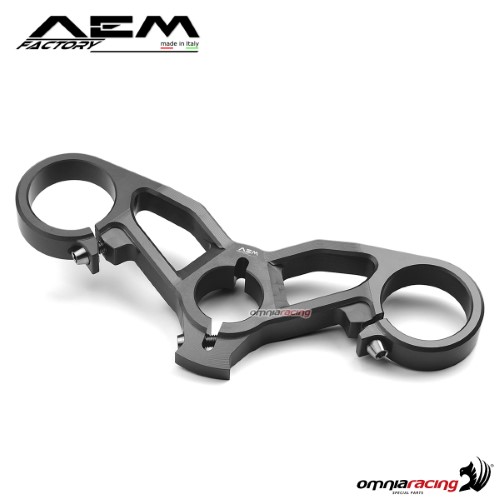 AEM aluminum upper triple clamp carbon black for Ducati Panigale 1299 S