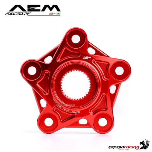 Flangia corona AEM rosso lava per Ducati Streetfighter 848