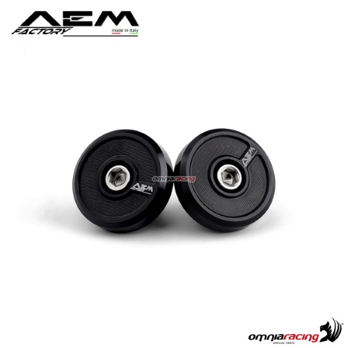 Contrappesi manubrio AEM in ergal nero carbon per Ducati Scrambler Classic