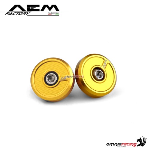 AEM ergal handlebar bar-end pepita gold for Ducati Scrambler Classic
