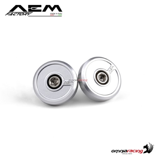 AEM ergal handlebar bar-end rodhium silver for Ducati Scrambler Classic