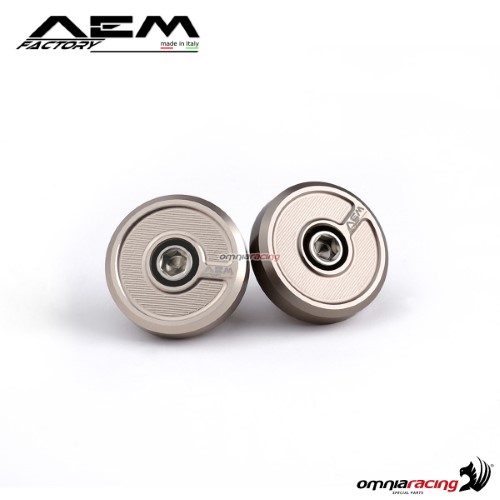 AEM ergal handlebar bar-end titanium grey for Ducati Scrambler Classic