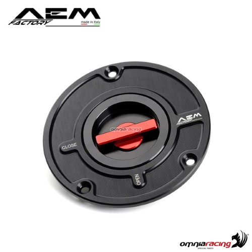 AEM quick release fuel tank cap lava red for Ducati Diavel 1200