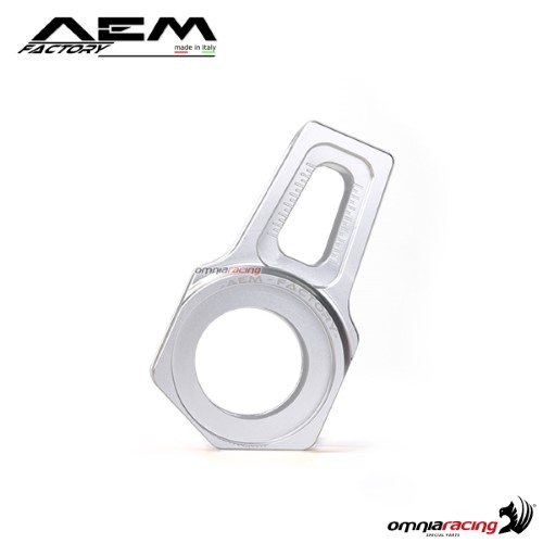 AEM ergal chain adjuster 24mm axle rodhium silver for Ducati Scrambler Full Throttle