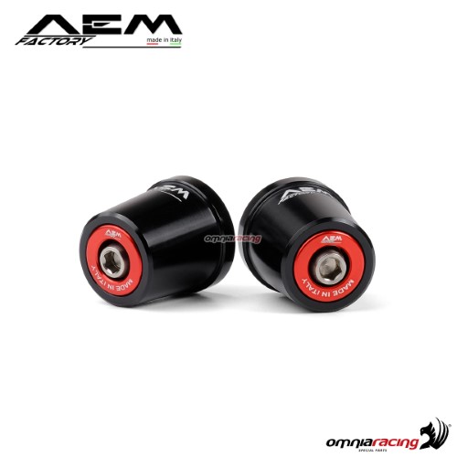 Terminali manubrio AEM montaggio ad espansione rosso lava per Mv Agusta F4 750/1000/1078