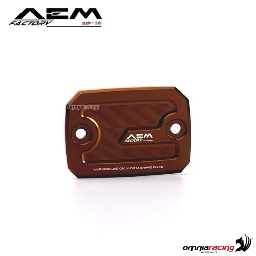 AEM ergal brake oil reservoir rectangular cap racer bronze for Ducati Hypermotard 796/939