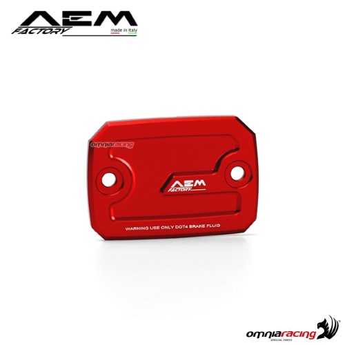 AEM ergal brake oil reservoir rectangular cap lava red for Ducati Monster 796/797/821