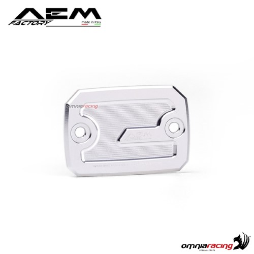AEM tappo serbatoio liquido freno rettangolare in ergal argento iridio Ducati Hypermotard 796/939