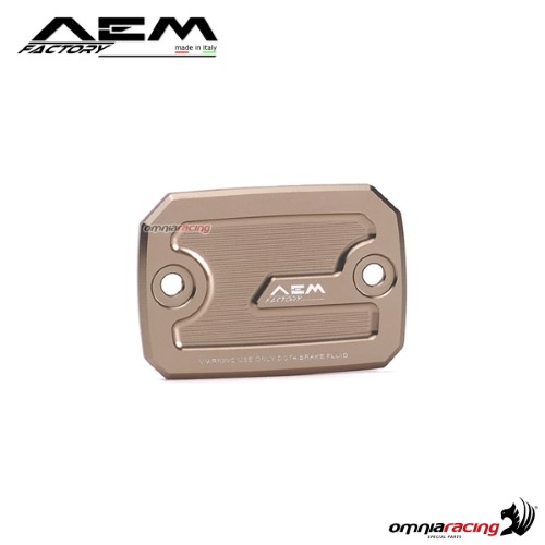 AEM tappo serbatoio liquido freno rettangolare in ergal grigio titanio Ducati Hypermotard 796/939