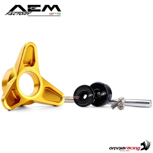 AEM rear wheel slider pepita gold for Ducati Multistrada 1200/S