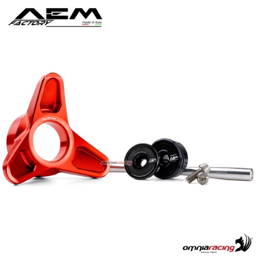 AEM rear wheel slider lava red for Ducati X-Diavel/S