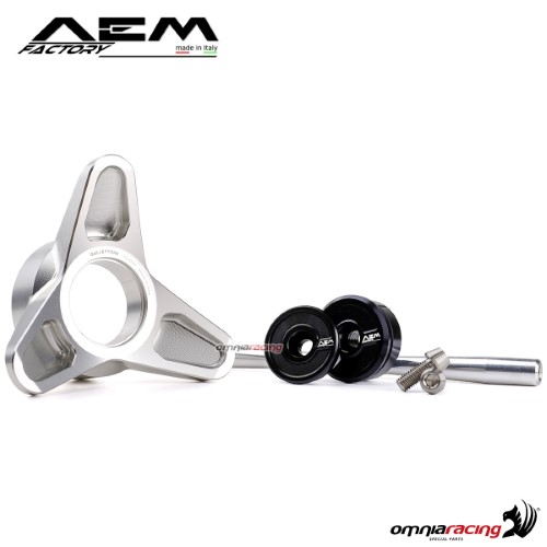 AEM rear wheel slider rodhium silver for Ducati Diavel 1200