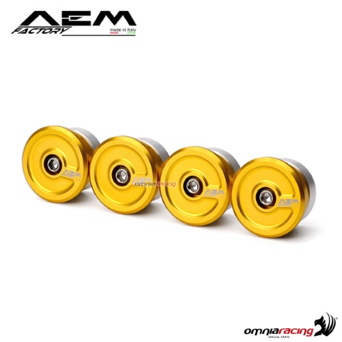 AEM ergal handlebar bar-end pepita gold for Ducati X-Diavel/S