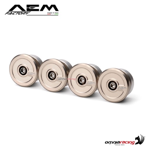 Contrappesi manubrio AEM in ergal grigio titanio per Ducati X-Diavel/S