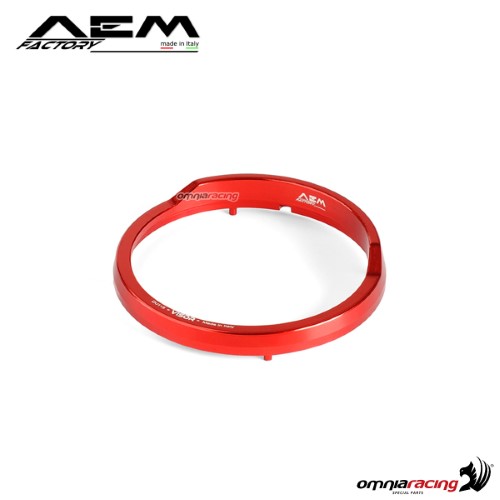 AEM anello in ergal per quadro strumenti rosso lava per Ducati Scrambler Classic