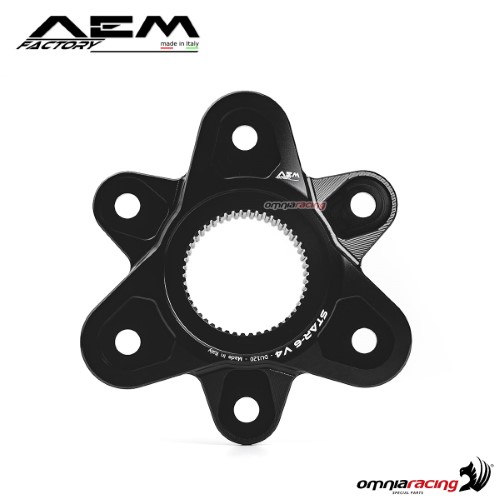 Flangia corona AEM nero carbon per Ducati Panigale V4 tutte le versioni