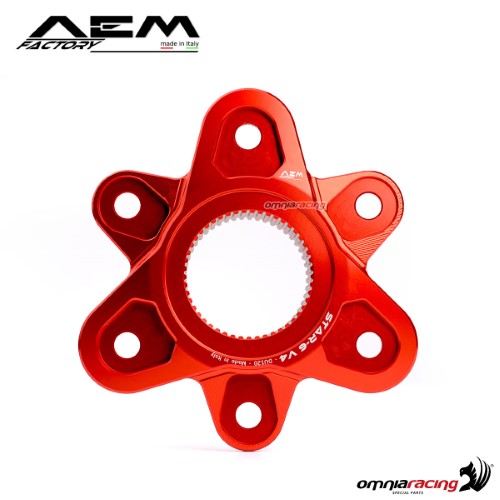 AEM sprocket flange lava red for Ducati Panigale V4 tutte le versioni