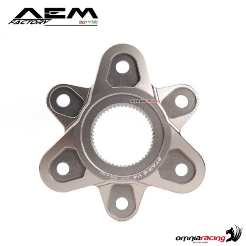 Flangia corona AEM grigio titanio per Ducati Panigale V4 tutte le versioni