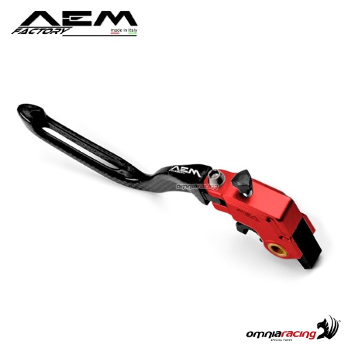 AEM carbon brake lever for Brembo OEM master cylinder lava red Ducati Multistrada 1200S Gran Turismo