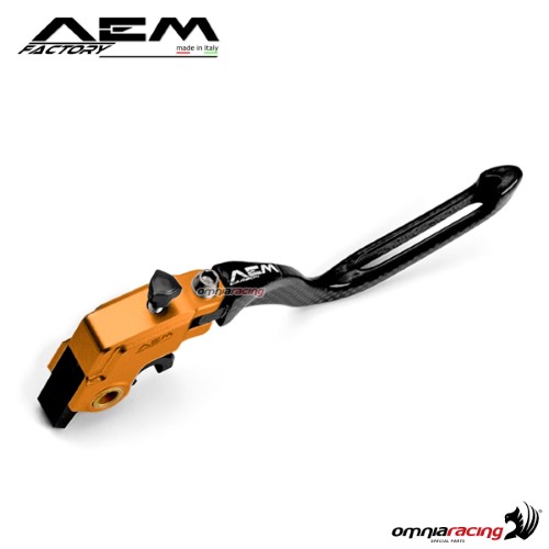 AEM carbon clutch lever for Brembo OEM master cylinder bronze Ducati Hypermotard 1100/S/Evo/Evo SP