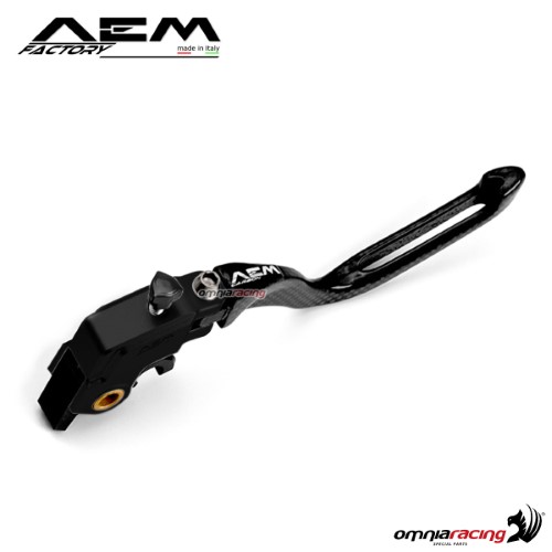 AEM carbon clutch lever for Brembo OEM master cylinder carbon black for Ducati Panigale 1299/S