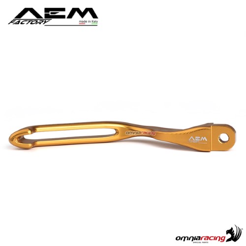 AEM aluminum brake lever for Brembo RCS master cylinder pepita gold