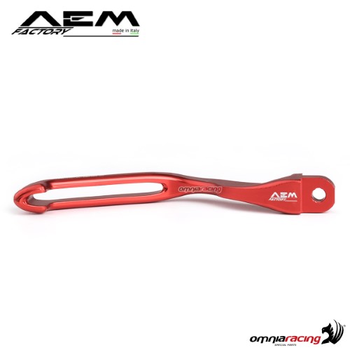 AEM aluminum brake lever for Brembo RCS master cylinder lava red