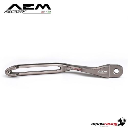 AEM aluminum brake lever for Brembo RCS master cylinder titanium grey