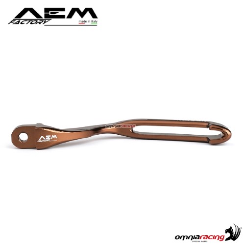 AEM aluminum clutch lever for Brembo RCS master cylinder racer bronze