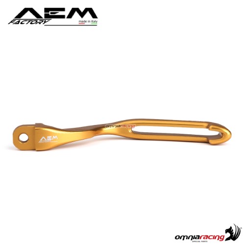 AEM aluminum clutch lever for Brembo RCS master cylinder pepita gold